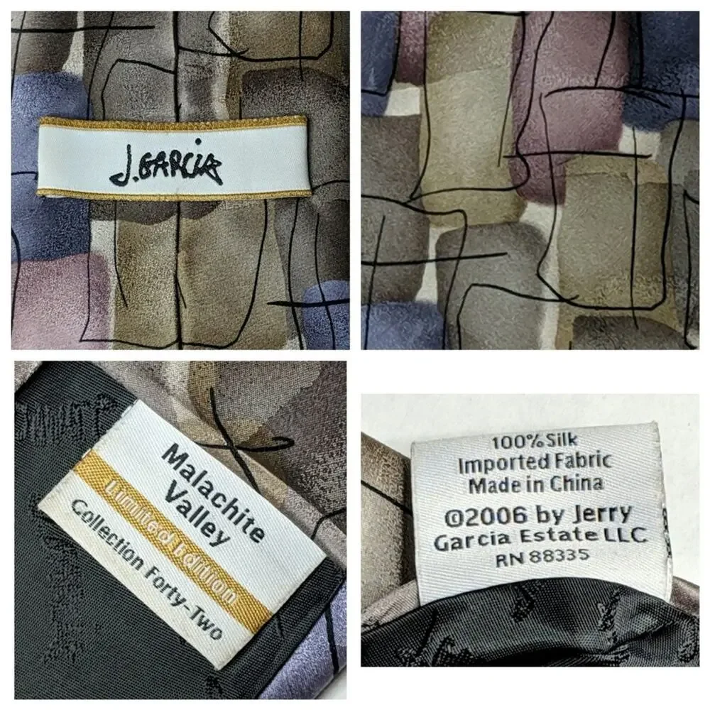 J. Garcia Malachite Silk Tie - FLAW